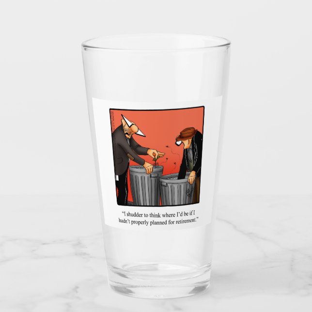 Humor De Jubilación Vidrio De Cerveza Para Él (Anverso)