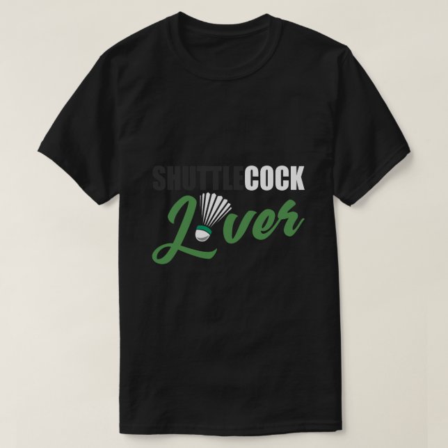 Humor de la camiseta de Badminton Shuttlecock Love (Diseño del anverso)