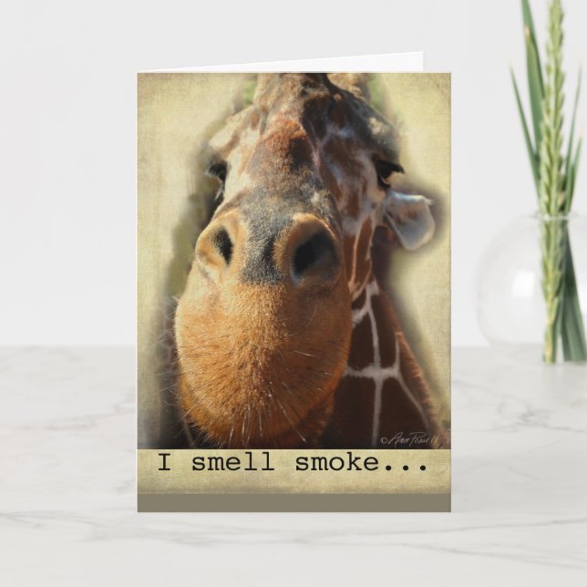 humor de la tarjeta de cumpleaños girafa (Anverso)