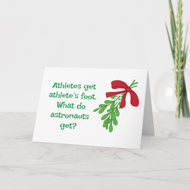 HUMOR DE MUÉRDAGO PARA TARJETA DE NAVIDAD DE ESTE  (Anverso)