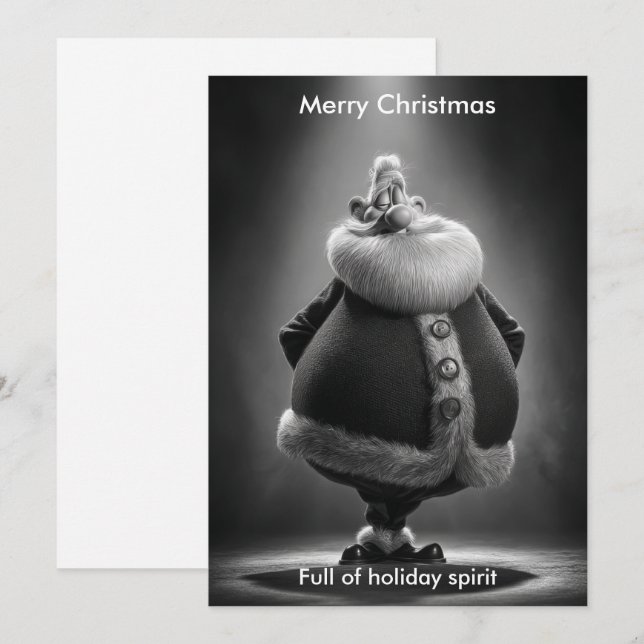 Humor de Navidad Feliz Navidad saludo de fiestas  (Anverso / Reverso)
