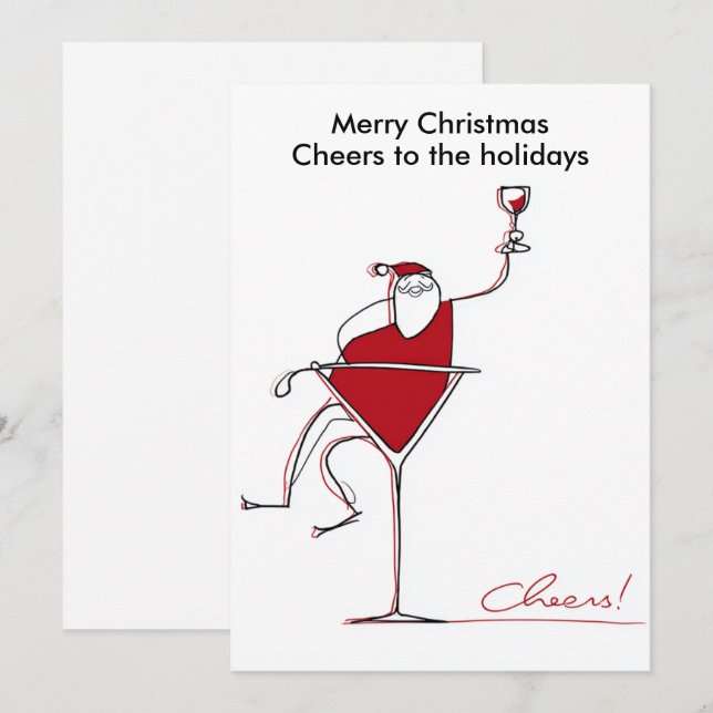 Humor de Navidad Feliz Santa | Saludo de fiestas  (Anverso / Reverso)