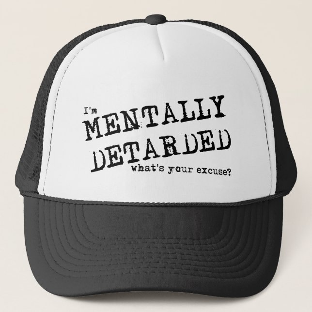 Humor de Sombrero Divertido con Retraso Mental (Anverso)