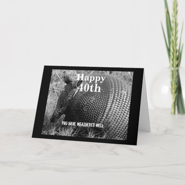 humor de tarjeta de cumpleaños armadillo divertido (Anverso)