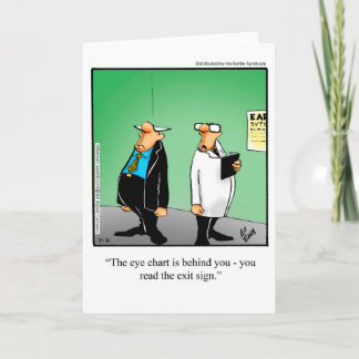 Humor de tarjeta de saludo en blanco divertido