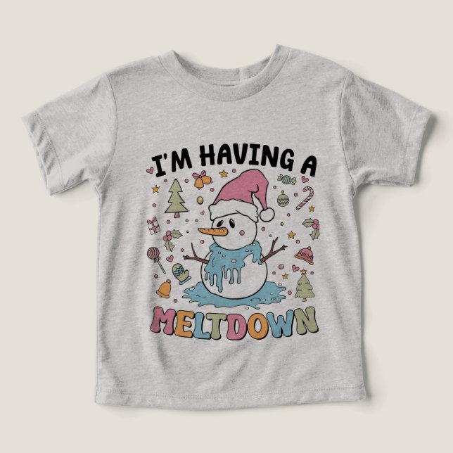 Humor de vacaciones de Snowman derritiendo (Diseño delantero )
