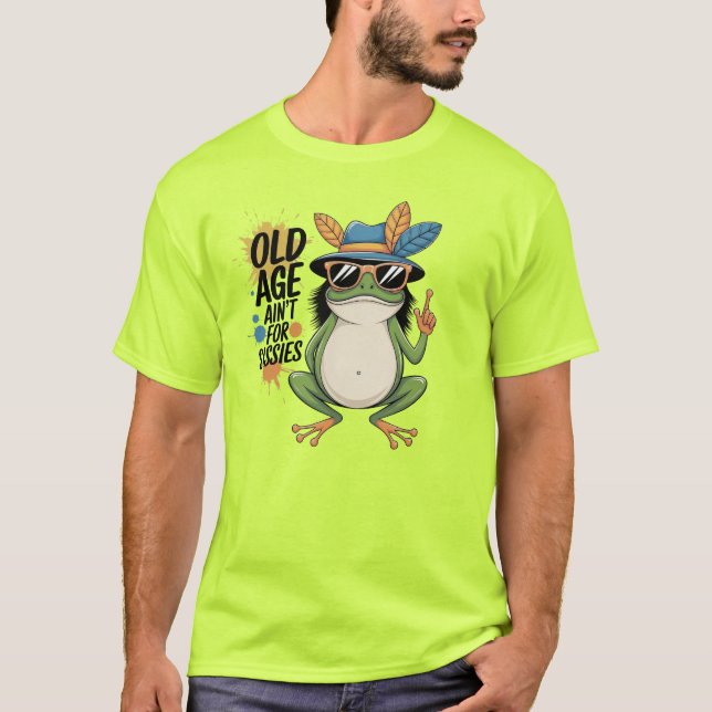 Humor de vejez camiseta masculina (Anverso)