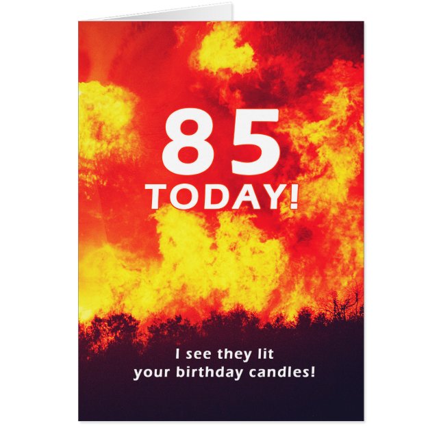 Humor de velas de incendios forestales de cumpleañ (Frente)