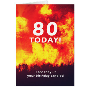 Humor de velas de incendios forestales por cumplea