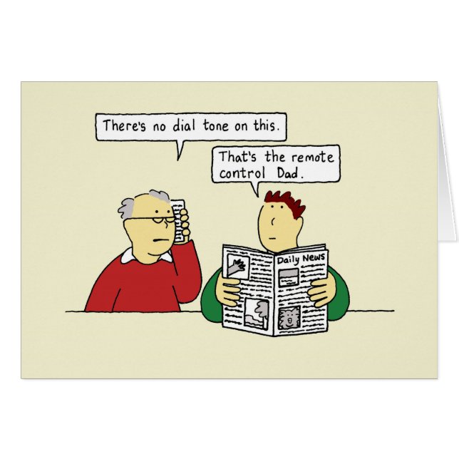 Humor del cumpleaños para el papá mayor (Anverso (Horizontal))