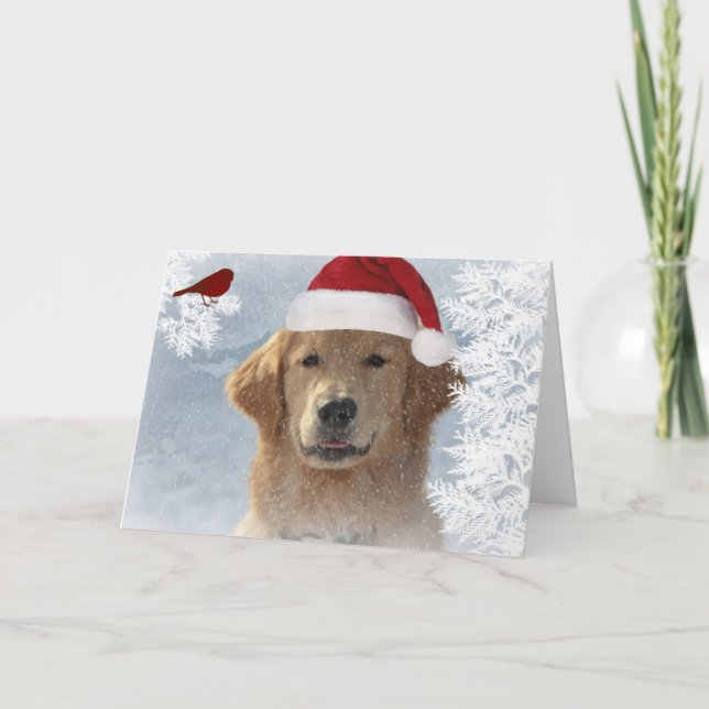 Humor del navidad del golden retriever (Anverso)