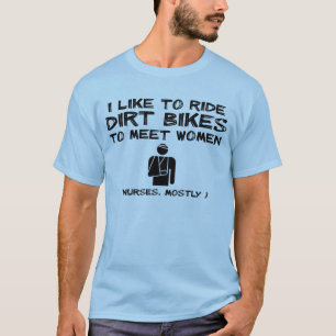 Humor divertido de la camisa del motocrós de la
