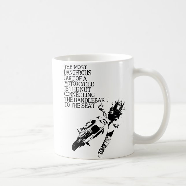 Humor divertido de la taza del motocrós de la nuez (Derecha)