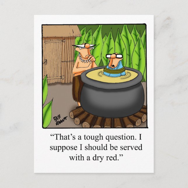 Humor divertido de vino postales "Spectickles" (Anverso)