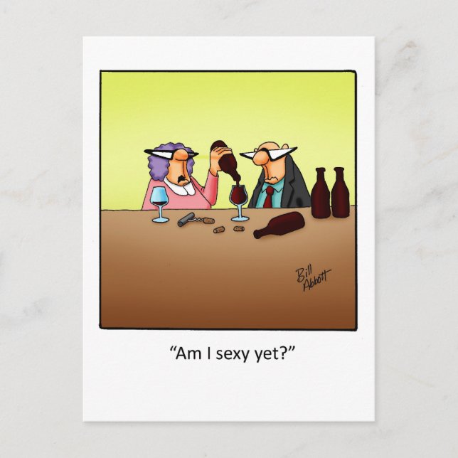 Humor divertido de vino postales "Spectickles" (Anverso)