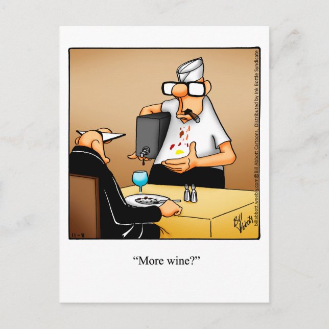 Humor divertido de vino postales "Spectickles" (Anverso)
