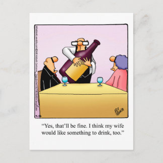 Humor divertido de vino postales "Spectickles"