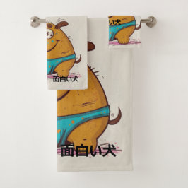 Humor divertido perro japonés moderno niños sonrie