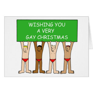 Humor gay del navidad, hombres en calzoncillos