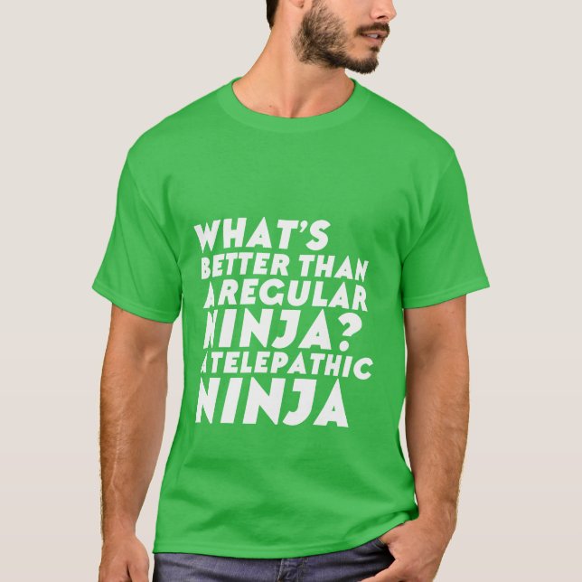 Humor geek de la camiseta Ninja telemática diverti (Anverso)