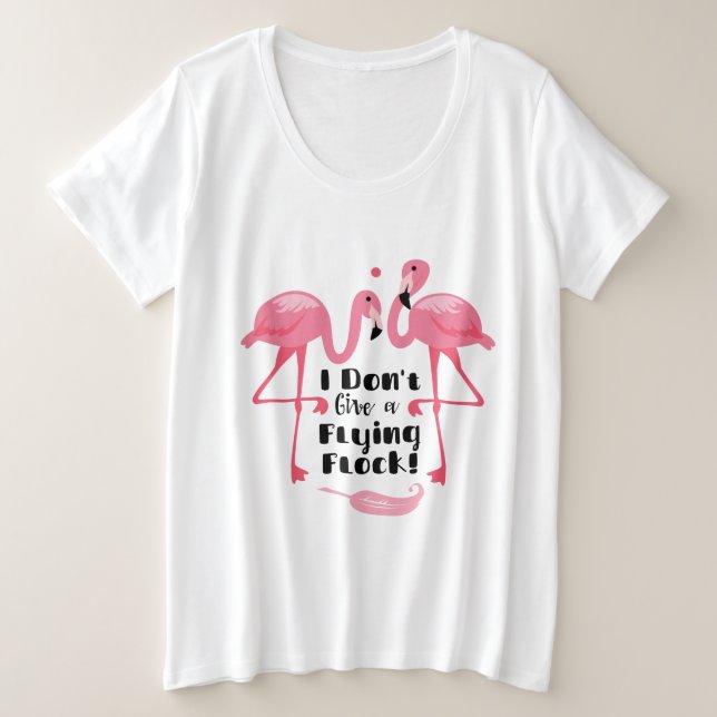 Humor gracioso de flamingo - no doy una bandada vo (Anverso del diseño)