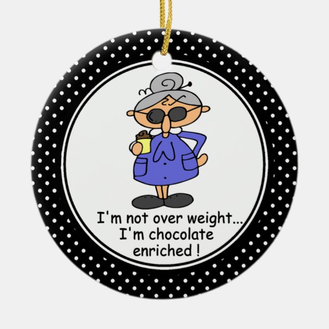 Humor gracioso dietético adorno navideño (Frente)