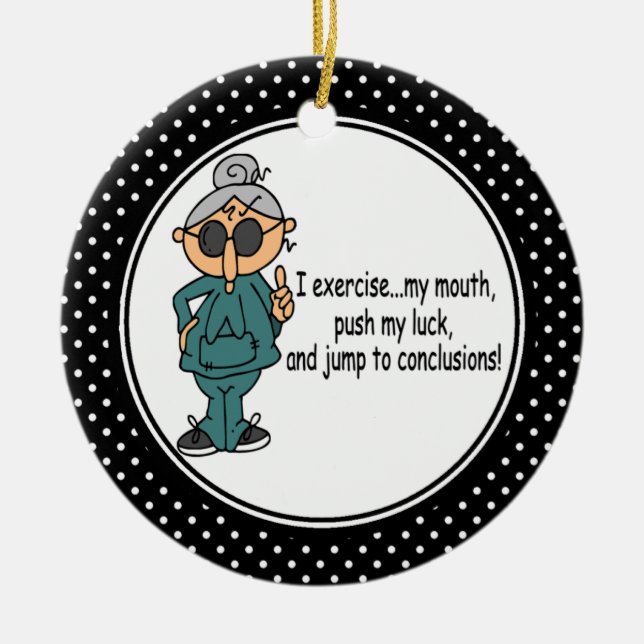 Humor gracioso dietético adorno navideño (Frente)