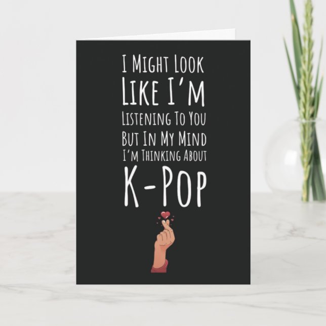 Humor K Pop de tarjetas Kpop divertidas (Anverso)