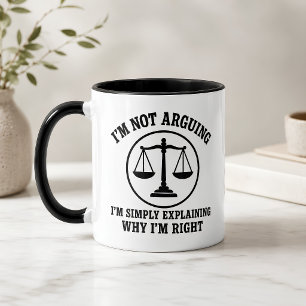 Humor Legal Divertido Taza No Estoy Discutiendo Re