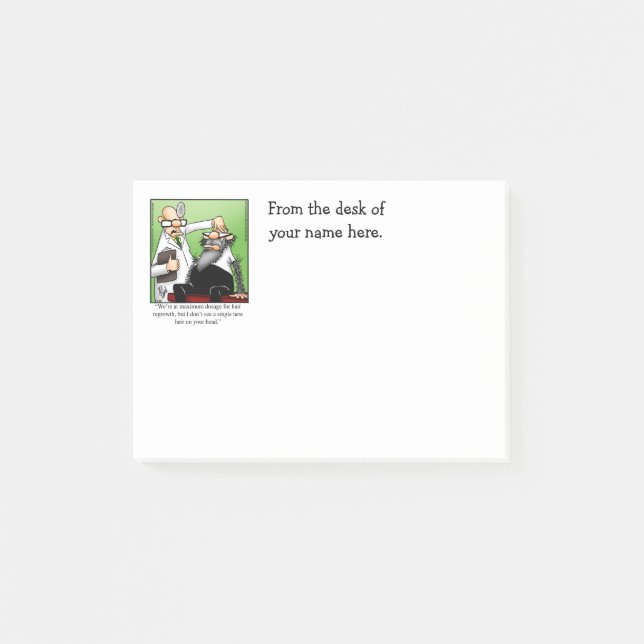 Humor médico gracioso post que nota (Anverso)