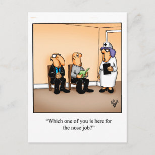 Humor médico gracioso postal