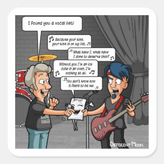 Humor musical vocalista Pegatinas graciosos de Pun
