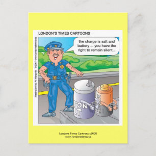 Humor Policial Asalto y Agresión Tarjetas Postales