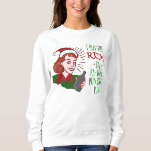 Humor retro del navidad del suéter de la mujer fe