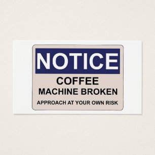 Humor roto por máquina de café