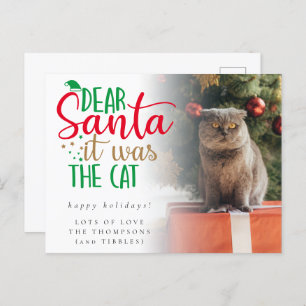 Humor Santa Fue La Postales De Festividad De Gato
