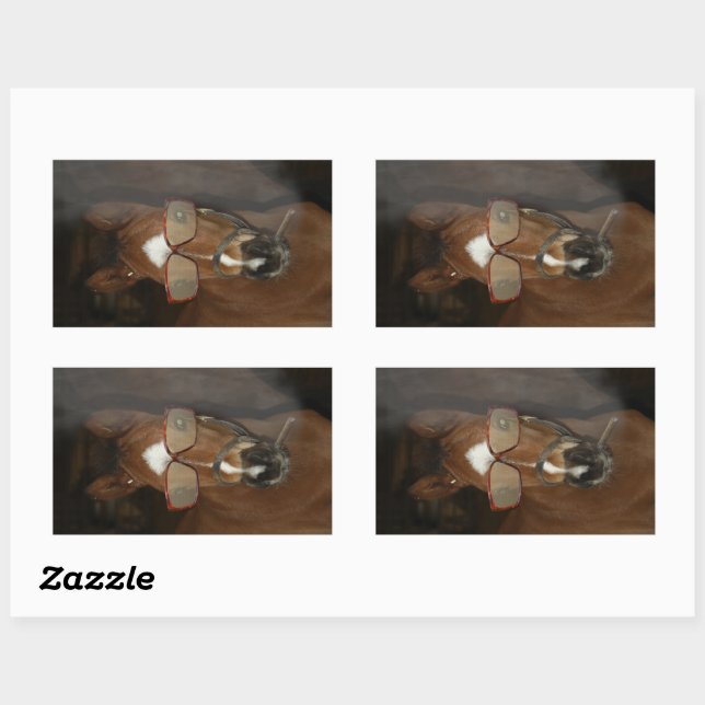 Humorosos Pegatinas de puros de engorde de caballo (Hoja)