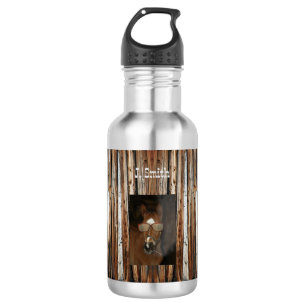 Humorous Horse Foal Fumar Cigar Botella de Agua