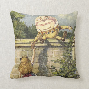 Humpty Dumpty Alicia en almohada del país de las