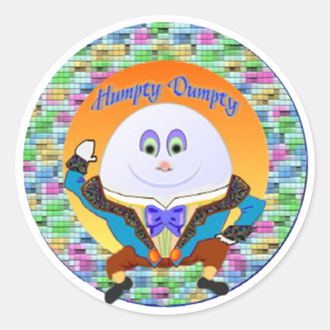 Humpty Dumpty Pegatinas (Anverso)