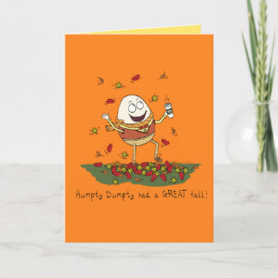 Humpty Dumpty tenía una tarjeta de saludo de gran