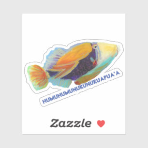 Humu Trigger Fish Hawaii Pegatina
