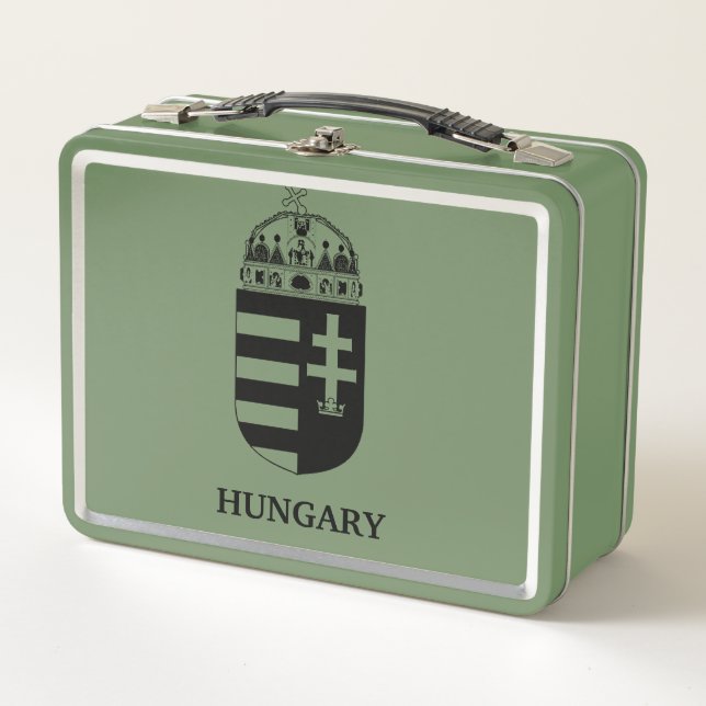 Hungarian Coat of Arms Contemporary Monochrome Art (Anverso)
