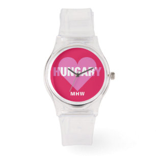 Hungría Ama los relojes de monograma personalizado