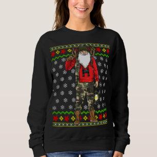 Hunter Santa Claus Cazando Navidades feos suéter