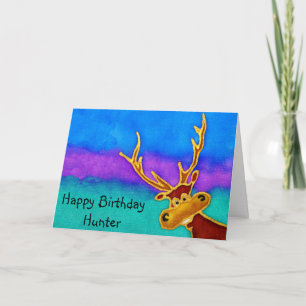 Hunter, tarjeta de presentación tonta de cumpleaño