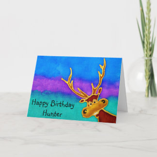 Hunter, tarjeta de presentación tonta de cumpleaño