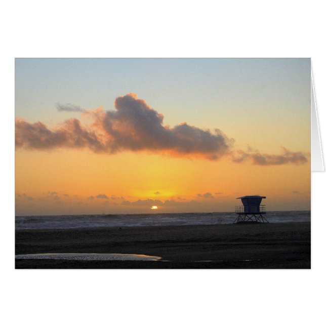 Huntington Beach, California, Sunset (Anverso (Horizontal))