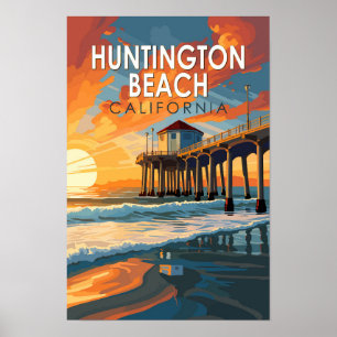 Huntington Beach California Viajes Arte Vintage