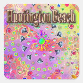 Huntington Beach Lucky Golden Pegatina